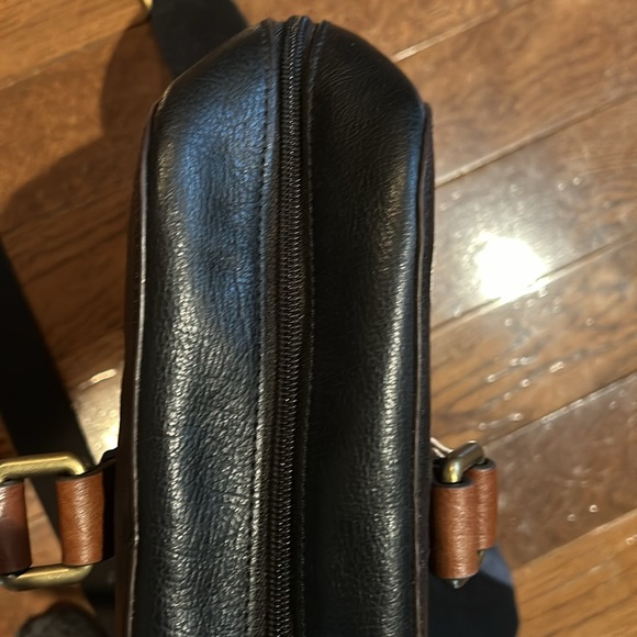 Unisex Fossil Leather Briefcase - Black/Brown- Excellent Condition - Picture 12 of 15